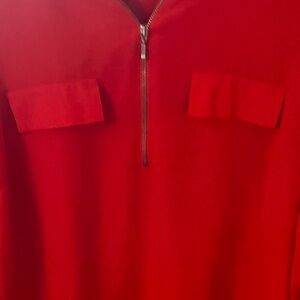 INC International Concepts Women's Vibrant Red Blouse